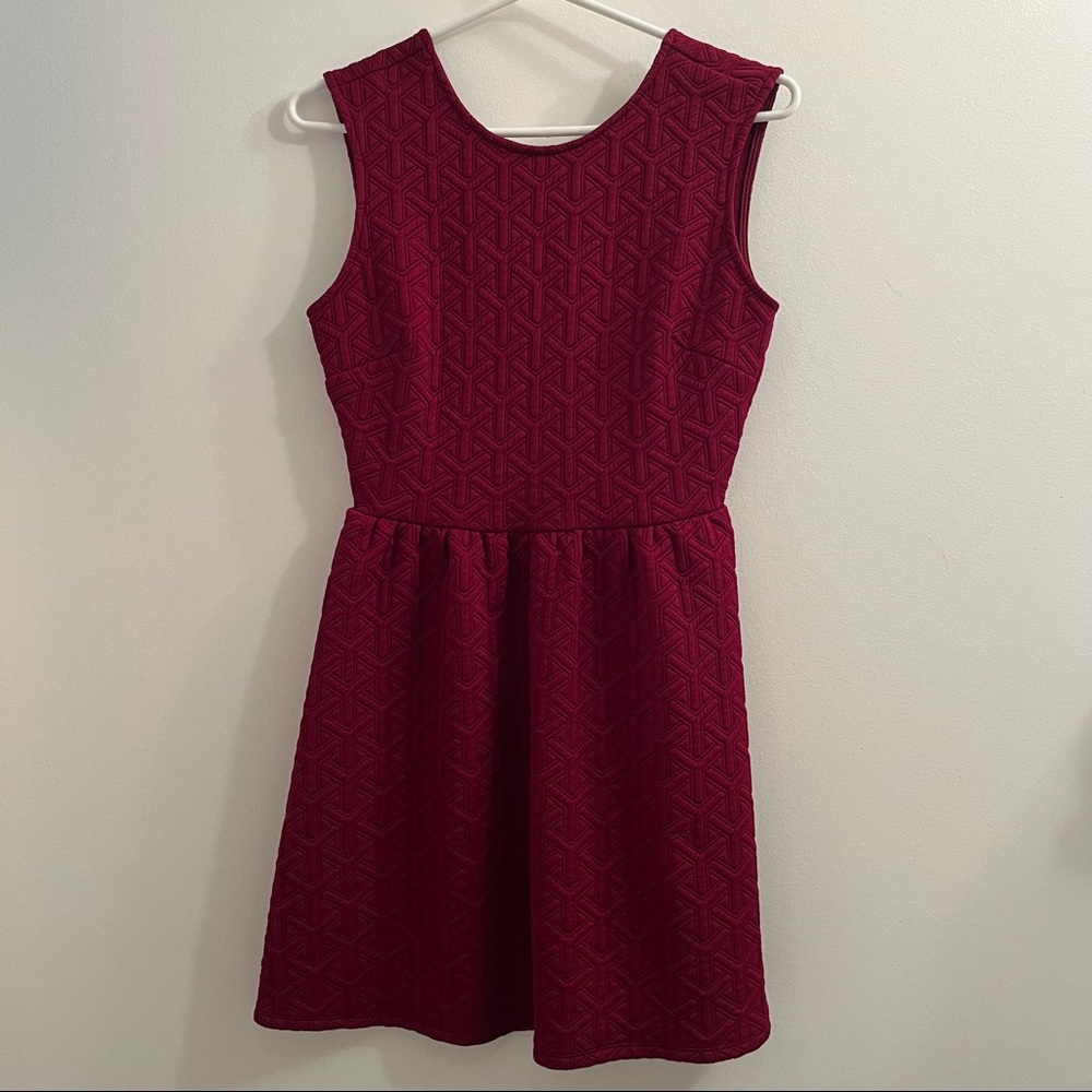 Forever 21 Burgundy Fit and Flare Dress size S